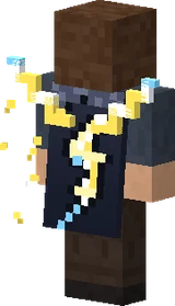 PaffMC Lightning Cape worn in Minecraft Bedrock